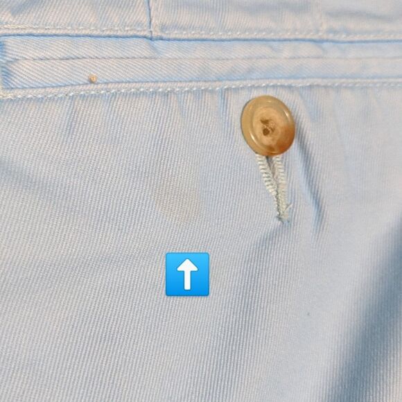 NWT Peter Millar Pima Cotton Winston Washed Twill Short Tarheel blue size 32R - Picture 11 of 12